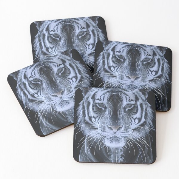 Item preview, X-ray style illustration of a tiger's head designed and sold by Artessie.