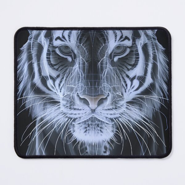 Item preview, X-ray style illustration of a tiger's head designed and sold by Artessie.