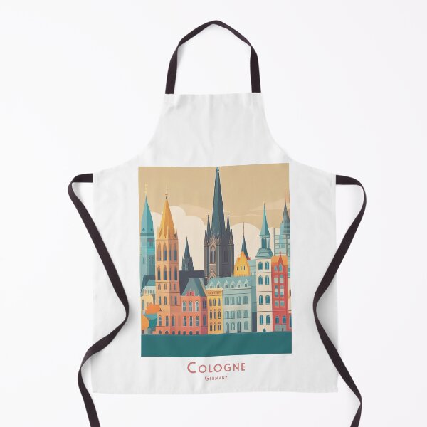 Item preview, Vintage Minimal Retro Travel Poster of Cologne Skyline - Colorful Old Town and Cathedral designed and sold by pod24.