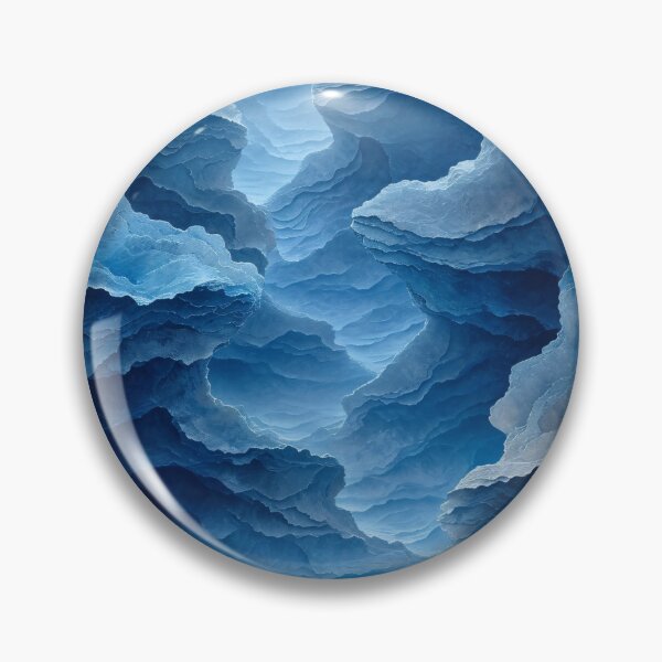 Item preview, Abstract Blue Mountain Range Art Print designed and sold by amortka.
