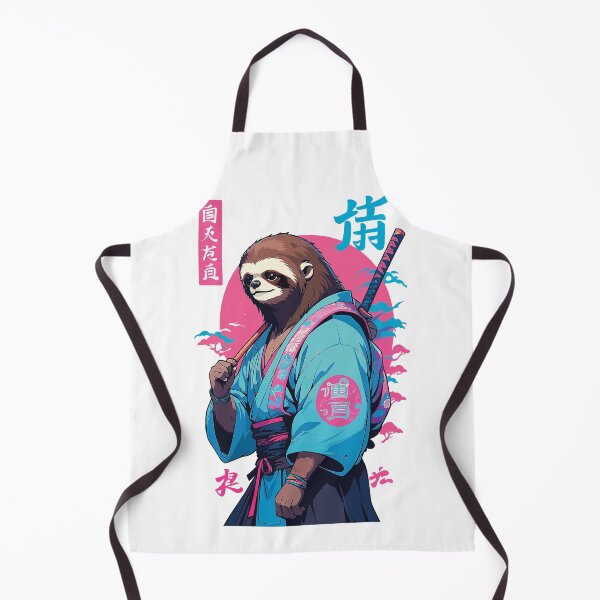 Item preview, Samurai Sloth Aesthetic Vaporwave Style designed and sold by LuminOrb.