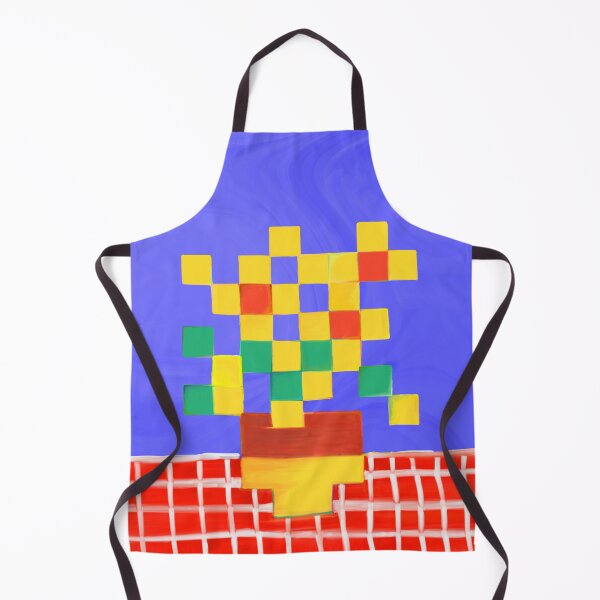 Artikelvorschau, Pixelkunst-Sonnenblumen auf rotem Tisch entworfen und verkauft von calorieranger.