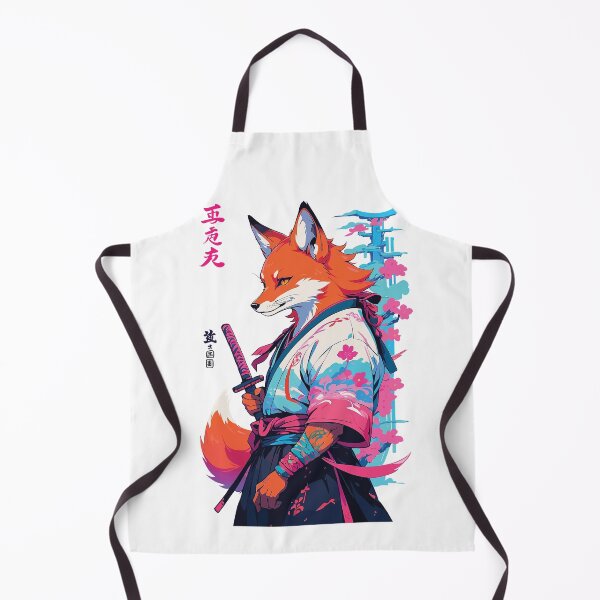 Item preview, Kitsune Samurai Fox Aesthetic Vaporwave Style designed and sold by LuminOrb.