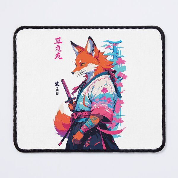 Item preview, Kitsune Samurai Fox Aesthetic Vaporwave Style designed and sold by LuminOrb.