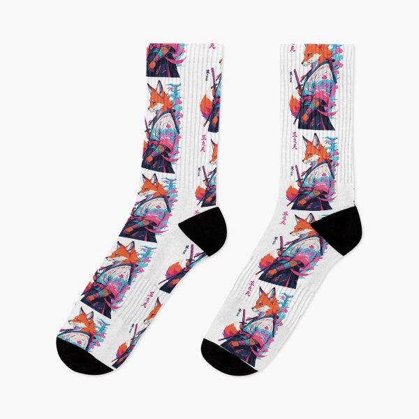 Item preview, Kitsune Samurai Fox Aesthetic Vaporwave Style designed and sold by LuminOrb.
