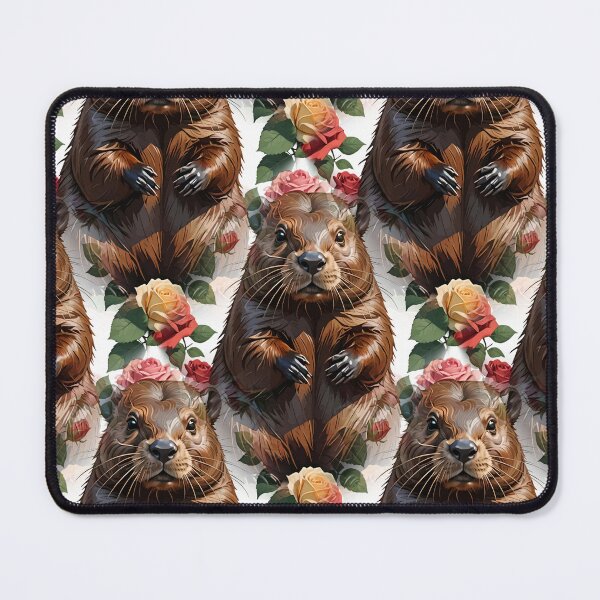 Item preview, A Beaver Surrounded By New York Roses Pattern 3 designed and sold by taiche.