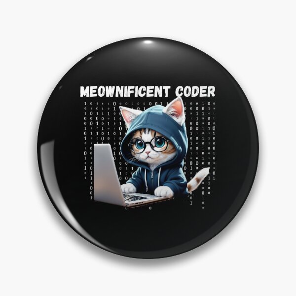 Item preview, Cat Coder - Coding Cat Meownificient Coder Cat with Hoodie and glasses designed and sold by bsrishika.