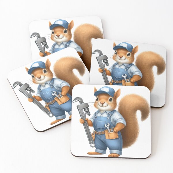 Item preview, Cartoon Plumber Squirrel designed and sold by Alex CrazyDesigns.