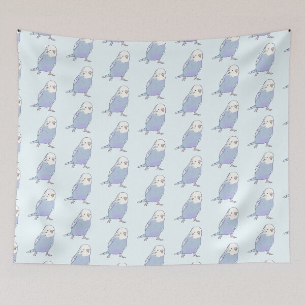Item preview, Blue budgie art designed and sold by Artofmayara.