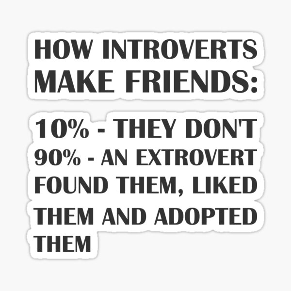 Item preview, How Introverts Make Friends / Introvert Joke designed and sold by introvertvibes.