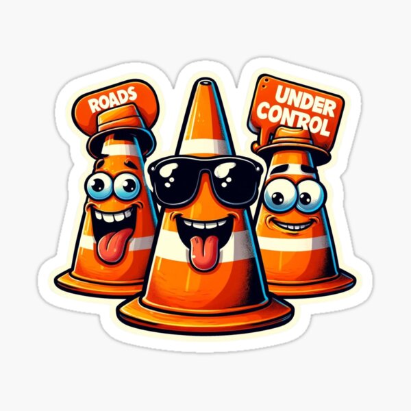 Item preview, Roads under control traffic cones designed and sold by KarolRuszczyk.
