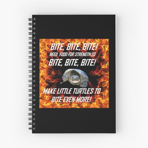 Item preview, Bite bite bite, Gumball snapping turtle in flames designed and sold by nopemom.