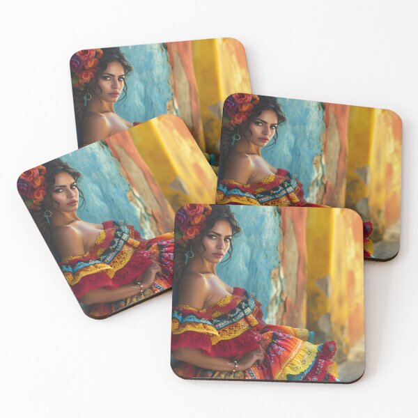 Item preview, Beautiful woman in colorful traditional dress designed and sold by Artessie.