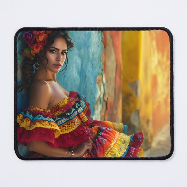 Item preview, Beautiful woman in colorful traditional dress designed and sold by Artessie.