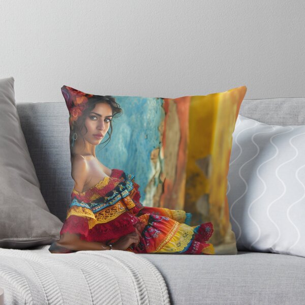 Item preview, Beautiful woman in colorful traditional dress designed and sold by Artessie.