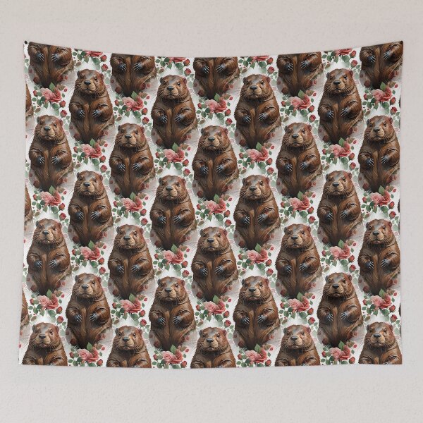Item preview, A Beaver Surrounded By New York Roses Pattern 4 designed and sold by taiche.