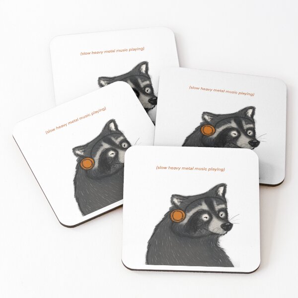 Item preview, Racoon Rocks Out designed and sold by Charming Atelier.