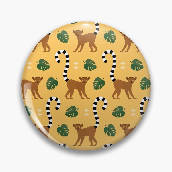 Item preview, Ringtailed lemurs on yellow designed and sold by reneesillus.