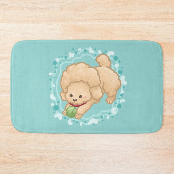 Item preview, Beige Afro Poodle Playing with Tennis Ball designed and sold by Khotekmei.