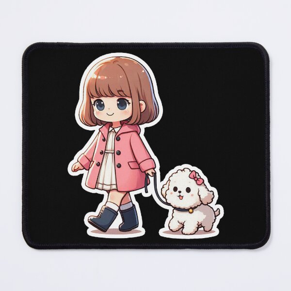 Item preview, Little Girl Walk The Dog designed and sold by plushism.