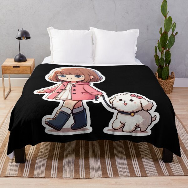 Item preview, Little Girl Walk The Dog designed and sold by plushism.