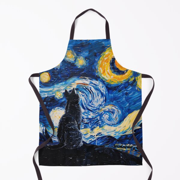 Item preview, Starry Night Cat - Van Gogh Inspired Whimsical designed and sold by my-moody-place.