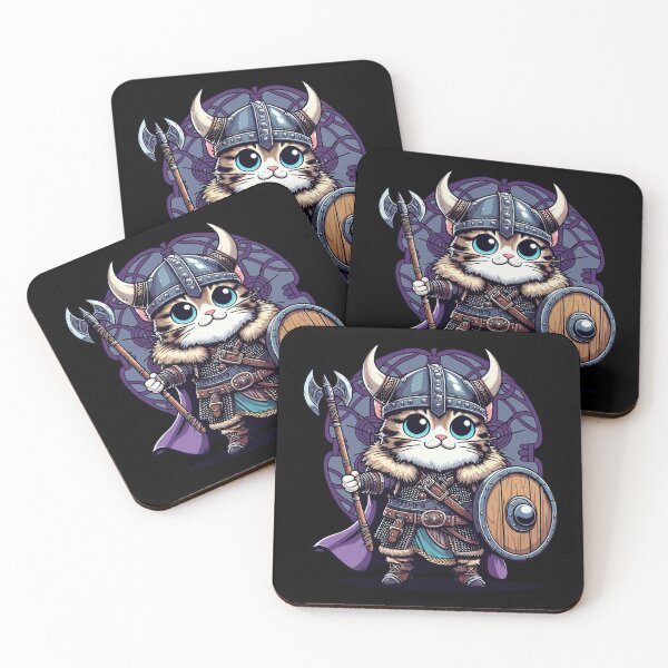 Item preview, gato vikingo designed and sold by Ikibrai.