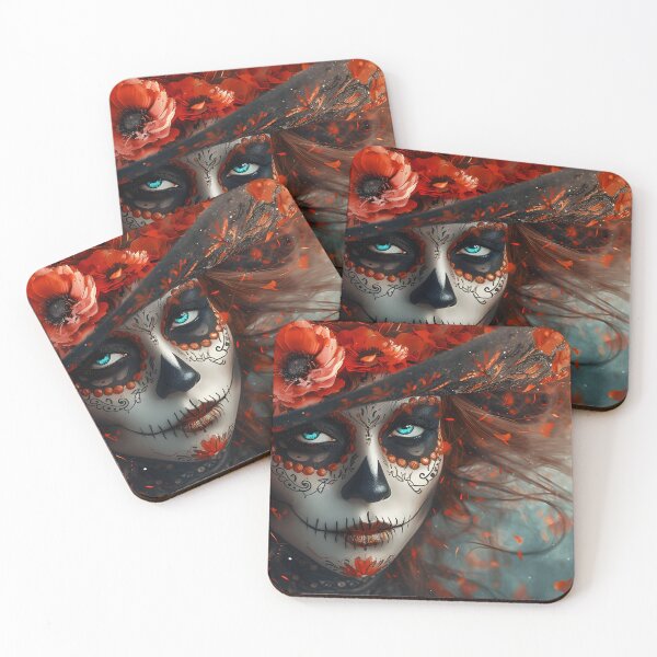 Item preview, Colorful Dia de los Muertos Skull Art designed and sold by Artessie.