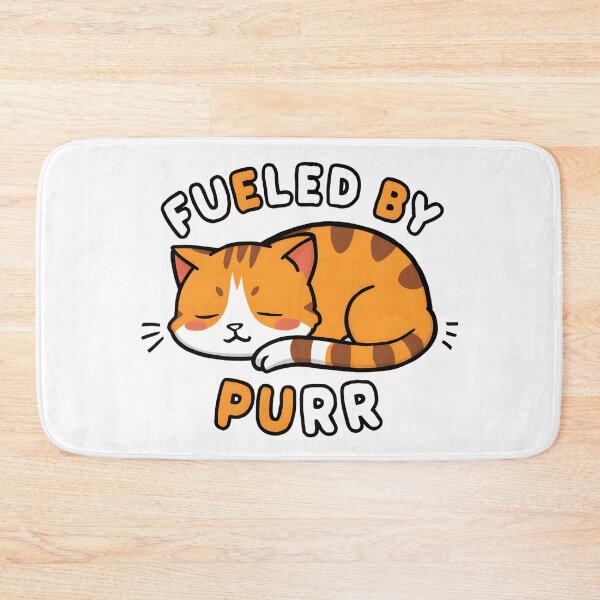 Item preview, Fueled By Purr Sleeping Orange Cat ZzZzZ designed and sold by deviatepolo.