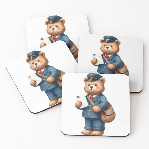 Item preview, Teddy Bear Mailman Plush designed and sold by Alex CrazyDesigns.