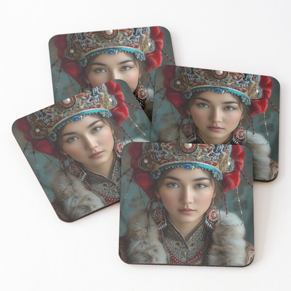 Artikelvorschau, Woman in traditional Kazakh headdress entworfen und verkauft von Artessie.