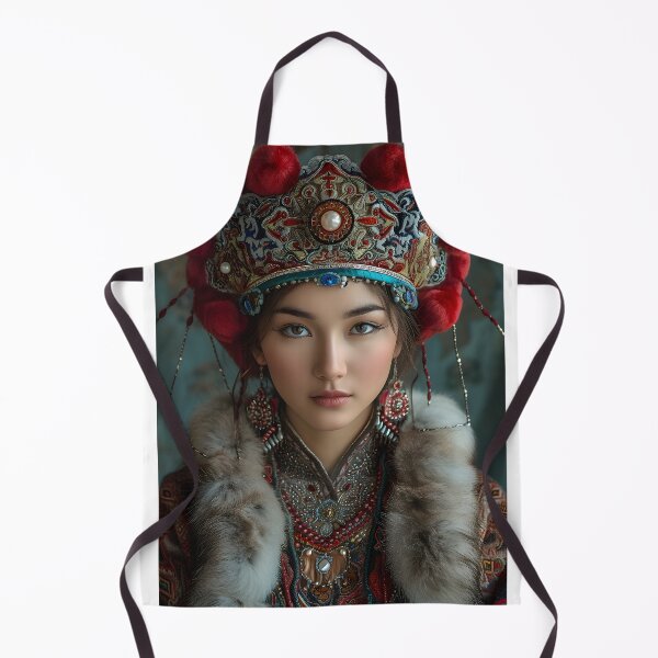 Aperçu de l'œuvre Woman in traditional Kazakh headdress créée et vendue par Artessie.