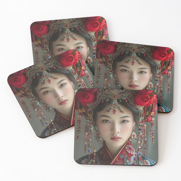 Item preview, Portrait of woman in traditional Asian attire designed and sold by Artessie.