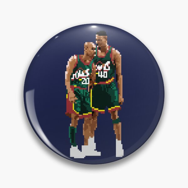 Artikelvorschau, Gary Payton Shawn Kemp Pixel Duo Mittlerer Druck Qiangy entworfen und verkauft von qiangdade.