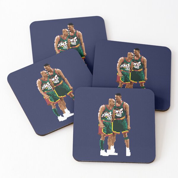 Item preview, Gary Payton Shawn Kemp Pixel duo Medium Print Qiangy designed and sold by qiangdade.