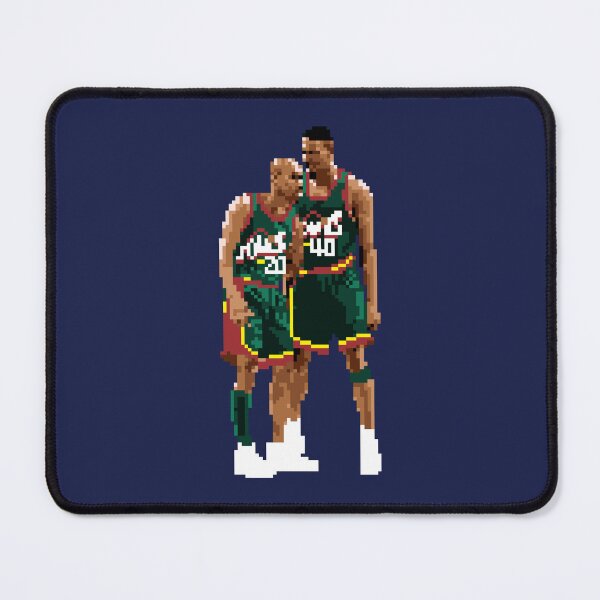 Item preview, Gary Payton Shawn Kemp Pixel duo Medium Print Qiangy designed and sold by qiangdade.