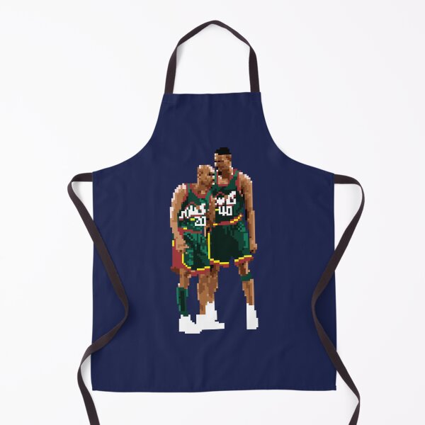 Item preview, Gary Payton Shawn Kemp Pixel duo Medium Print Qiangy designed and sold by qiangdade.