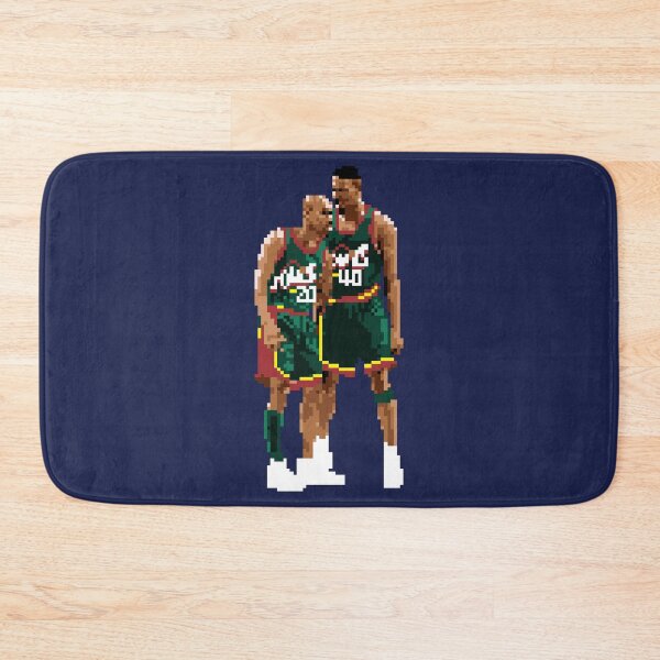 Item preview, Gary Payton Shawn Kemp Pixel duo Medium Print Qiangy designed and sold by qiangdade.