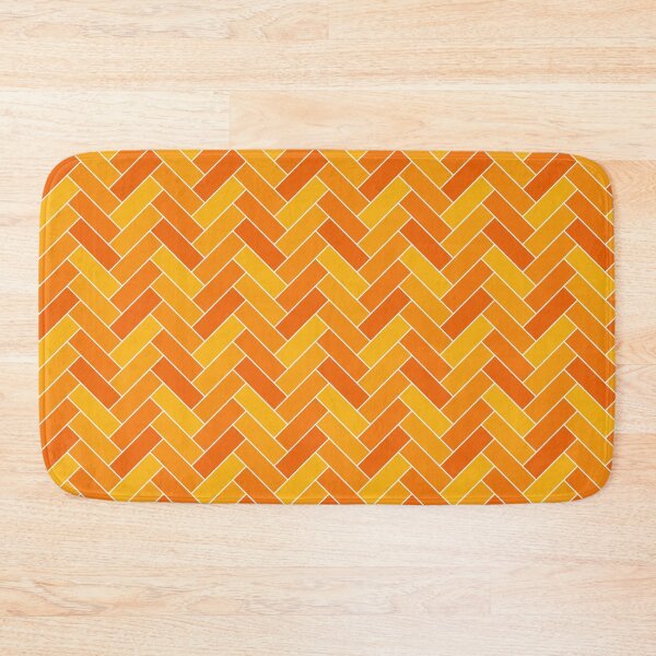 Item preview, Geometric Pattern: Herringbone Alt: Tangerine designed and sold by Red Wolf.