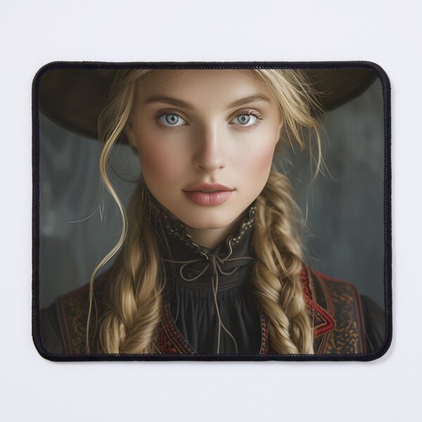 Item preview, Portrait of woman with vintage hat and braids designed and sold by Artessie.