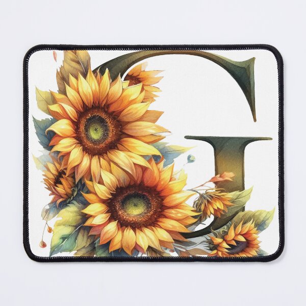 SUNFLOWER LETTER G Mouse Pad