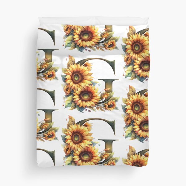SUNFLOWER LETTER G Duvet Cover