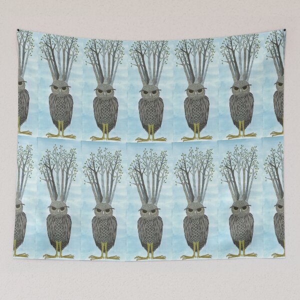 Item preview, Owl Growing Birch Trees  designed and sold by KakiDimock.