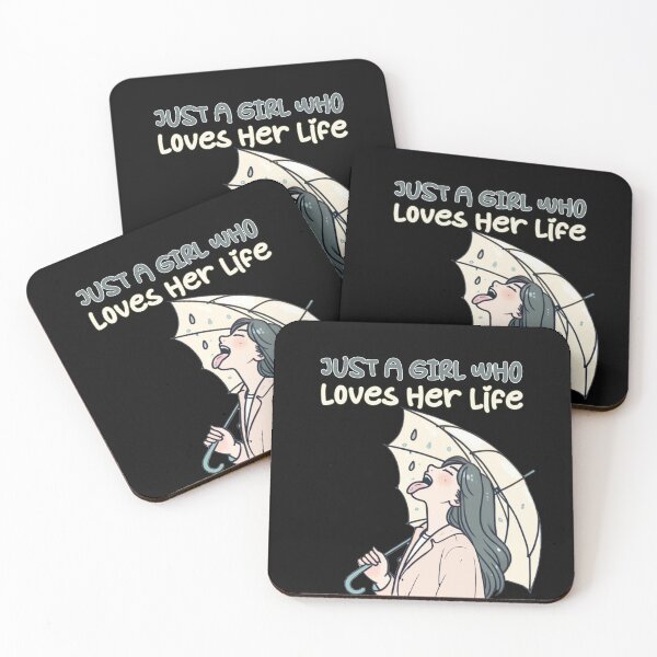 Item preview, Just a Girl Who Loves Her Life - Pastel Rain Sticker designed and sold by Simplystik.