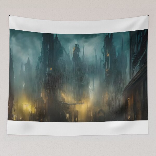 Item preview, The Toxic City- Digital Fantasy Art designed and sold by Adrian I Barnett.
