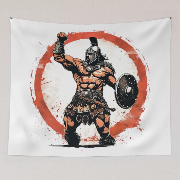 Item preview, gladiator with raised fist 2 designed and sold by redmoon64.