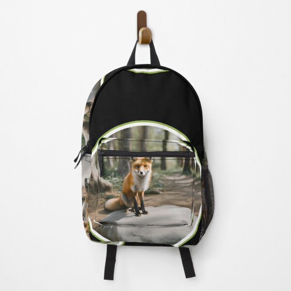 Item preview, Smiling fox standing on a stone designed and sold by ColorfulCreate.