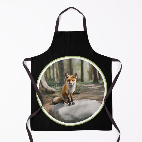 Item preview, Smiling fox standing on a stone designed and sold by ColorfulCreate.