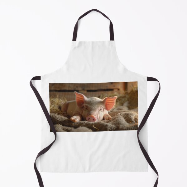 Item preview, Sleeping Piglet in Cozy Barn Setting designed and sold by palmyst.