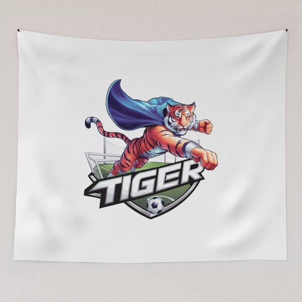 Item preview, Tiger Playing Football designed and sold by ArtisticAvenue6.